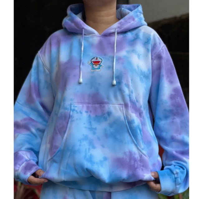 Doraemon Hoodie Lucu / Unisex Hoodie / Oversize Hoodie / Tiedye Hoodie Pria wanita