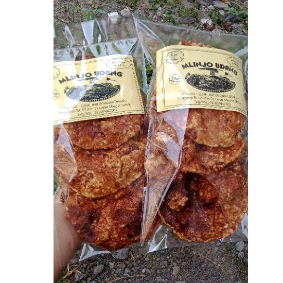 

TERLARIS Emping melinjo udang manis/keripik melinjo udang manis isi 5