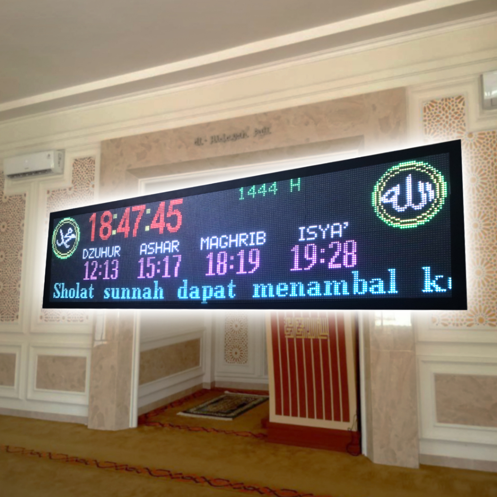 Jam Sholat Digital Masjid - Otomatis Tombol Power