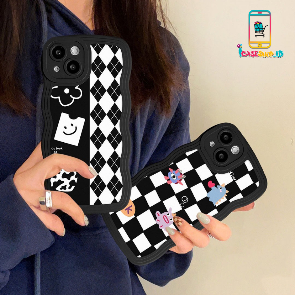 SS804 SS805 SOFTCASE GELOMBANG MOTIF DIAMOND GRID FOR VIVO Y1S Y81 Y83 Y91 Y91C Y93 Y95 V5 V7+ V21 V