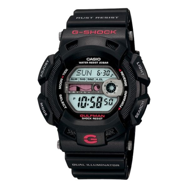 JAM TANGAN PRIA CASIO G-SHOCK GULFMAN G-9100-1 ORIGINAL - GSHOCK G9100 HITAM G-SHOCK ORIGINAL
