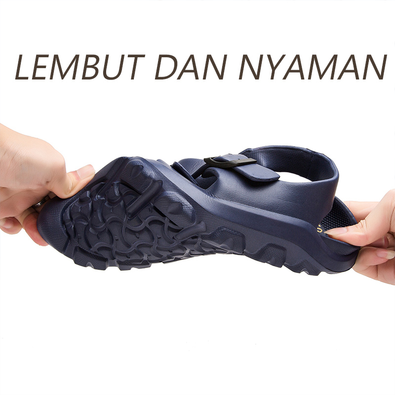 Komin Sandal Pria Dewasa Sendal Tali  Sandal Anti Slip Biasa Murah Karet Dan Eva Terbaru Casual Sandal Gunung Cowok Slide Outdoor Ringan Kekinian Size 40-44