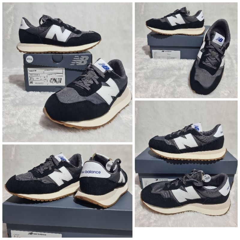 SALE - BNIB Sepatu Anak Sekolah hitam New Balance NB Kids 237 Slip On Series (Original Sport Station