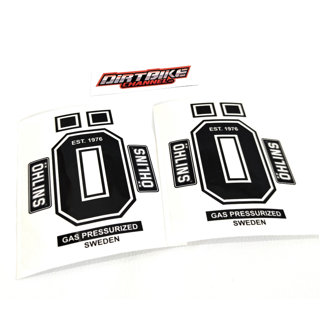 STIKER STICKER USD SHOCK DEPAN OHLINS CRF DTRACKER KLX 150 WR YZ KX KTM