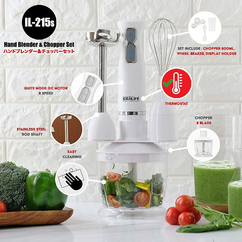 Hand Blender Idealife IL 215s Penggiling Tangan Chopper Jar IL 215 s