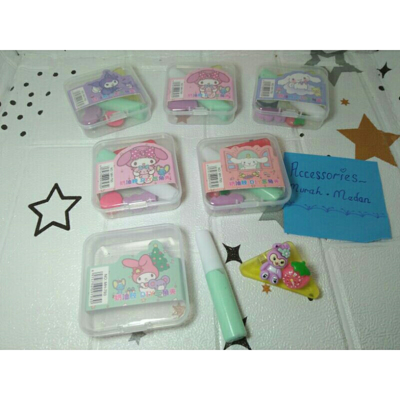

jepitan buku/ snack karakter sanrio lucu bagus free box