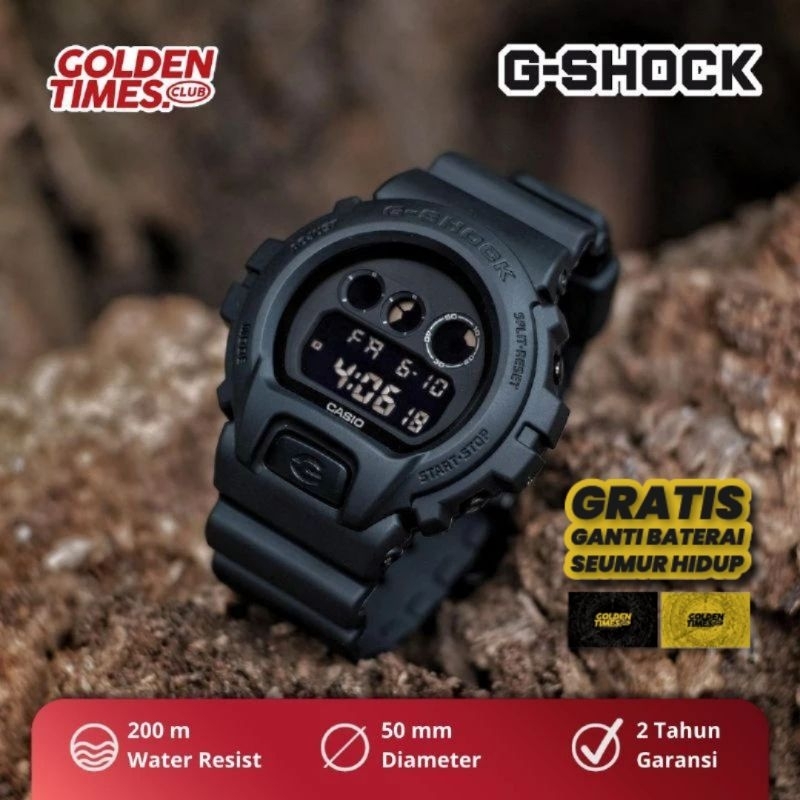 Jam Tangan G-Shock DW-6900BB-1DR "Black Bold" BNIB Fullset
