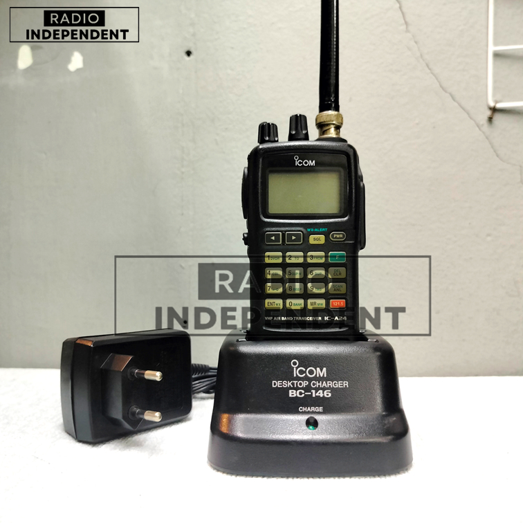 HT ICOM IC A-24 AIR BAND second JUAL IC-A24 AIRBAND bekas SLOW CHARGER