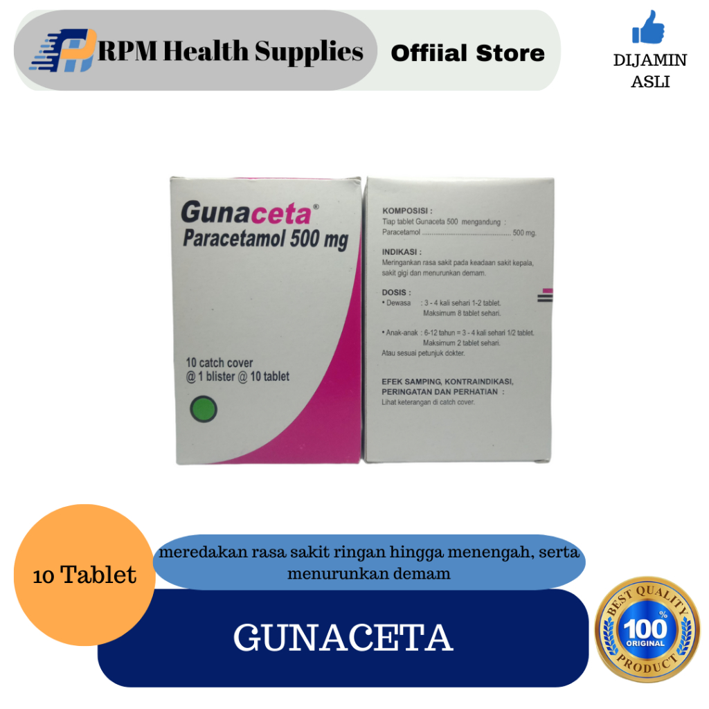 GUNACETA | Paracetamol 500mg & 650mg