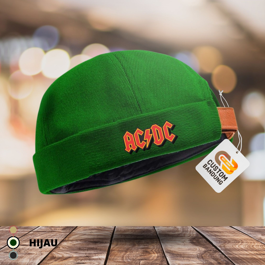 Peci Miki Hat Topi Pria ACDC Peci Miki hat Topi Miki hat Anak &amp; Dewasa Topi Brimless Premium