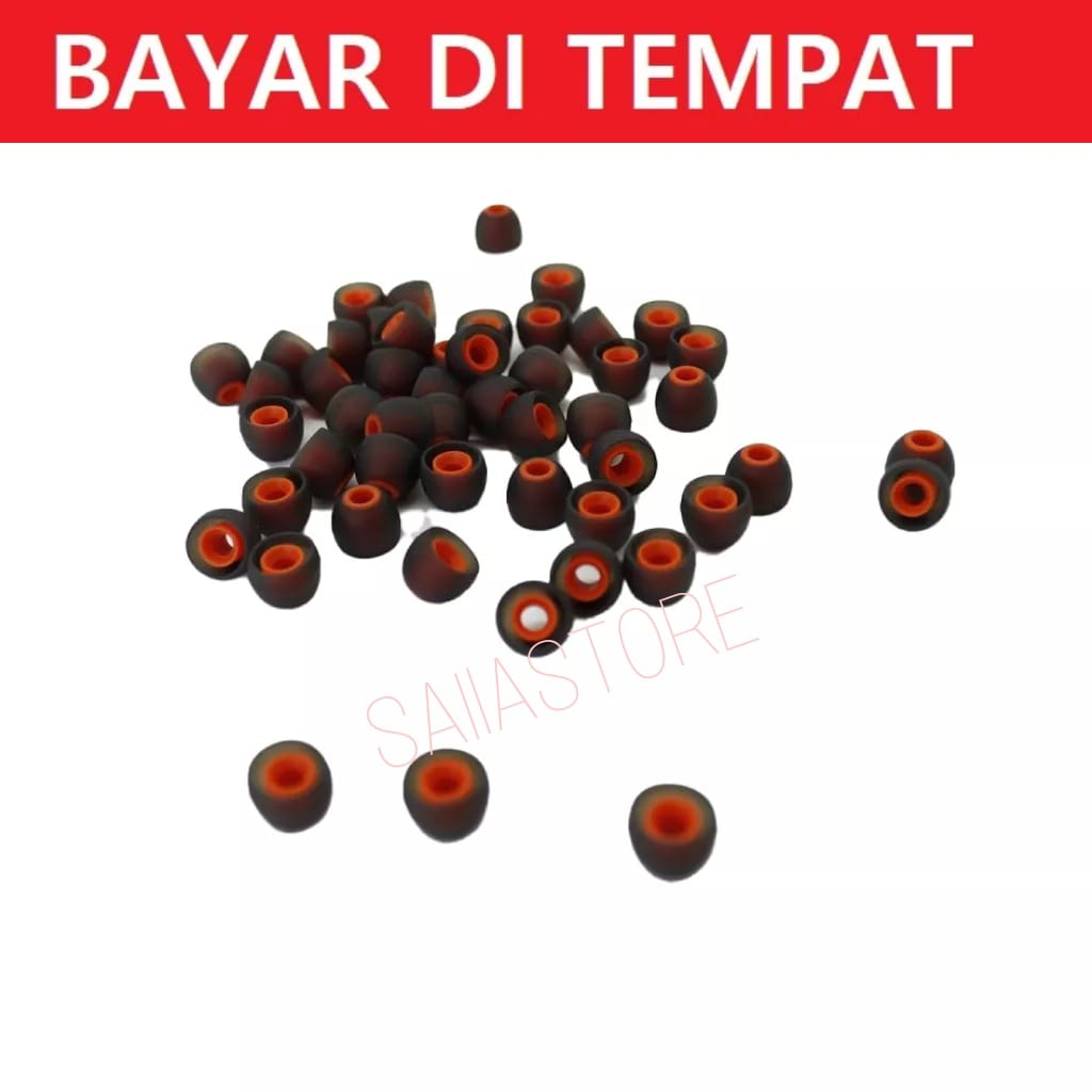 SAIIASTORE SILIKON EARTIPS KARET HEADSET HANDSFREE EARPHONE UNIVERSAL