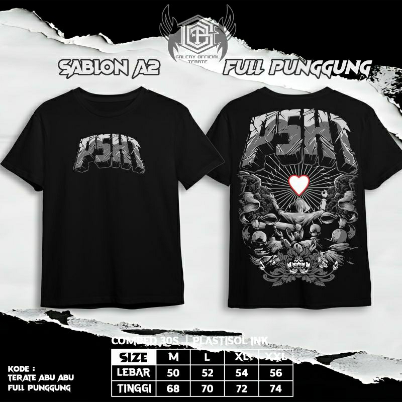 KAOS SABLON PENDEK FULL PUNGGUNG PSHT TERATE
