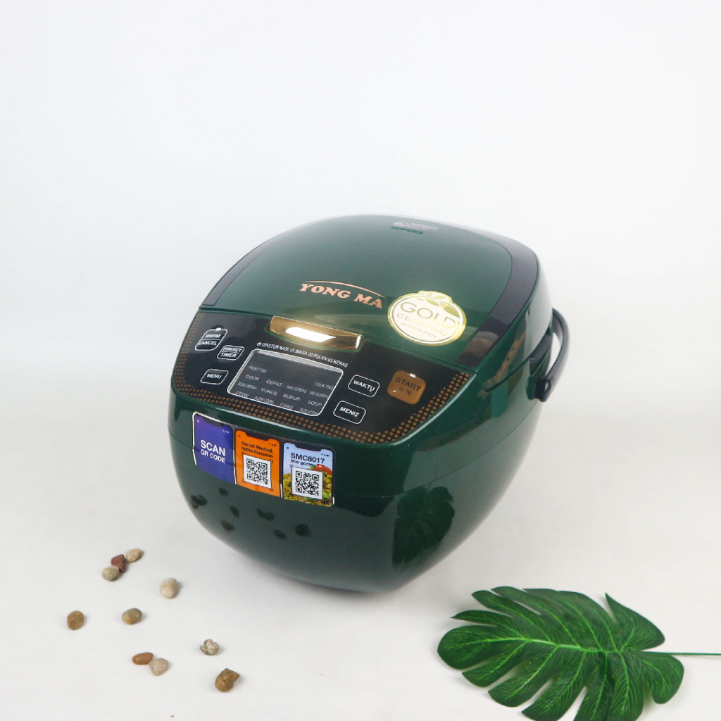 Magic Com Yong ma Serbaguna Dan Tahan Lama Digital SMC 8017 Warna Hijau Keramik