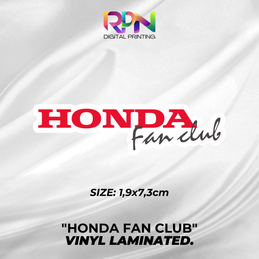 

STIKER/STICKER PRINTING PRINCUTT HONDA FAN CLUB VIRALL