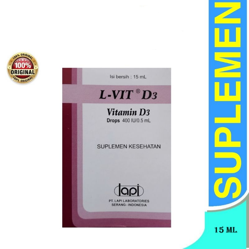 L-Vit D3 Drops / L Vit D3 / Vitamin D3 Drops 400 IU / Vitamin D3 Anak Drops