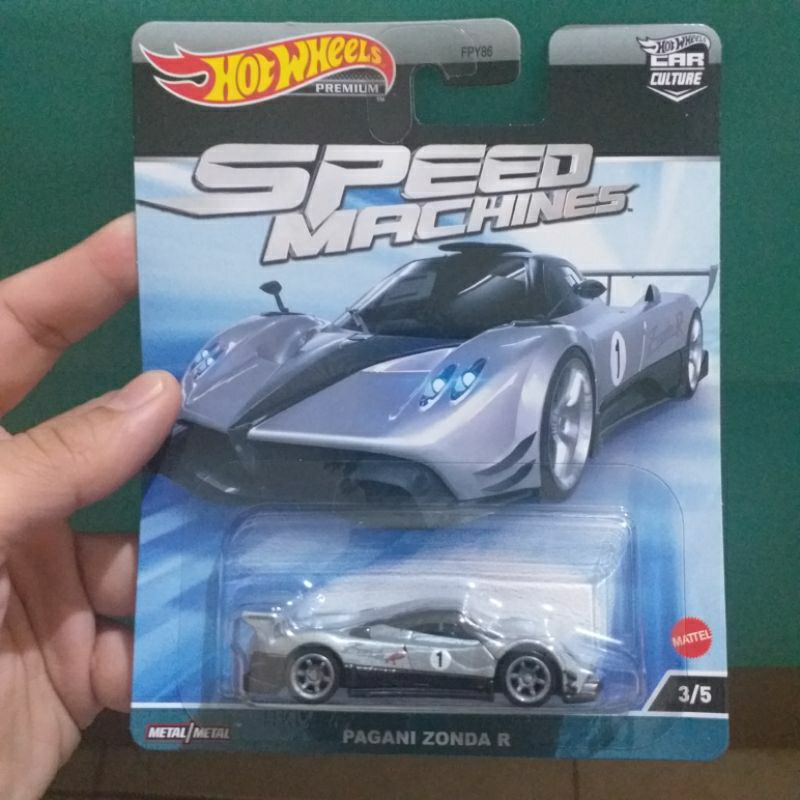 HOT WHEELS SPEED MACHINE PAGANI ZONDA R SILVER