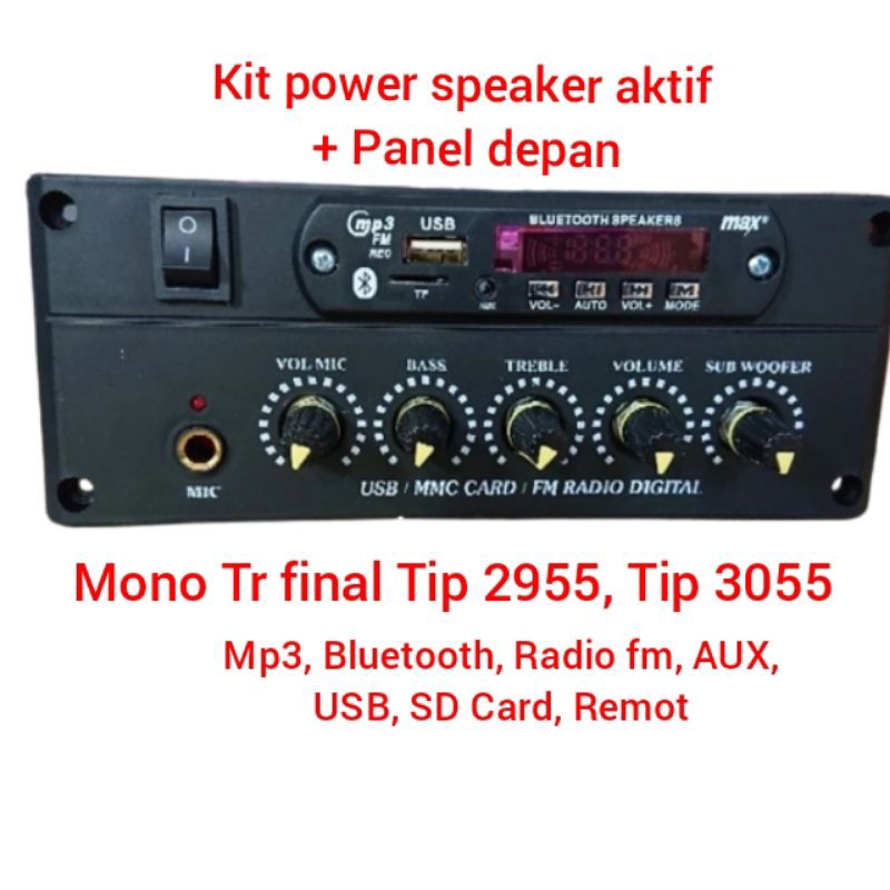 Kit power speaker aktif mono final Tip 2955/3055 + modul mp3 bluetooth