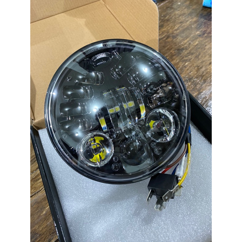 Lampu Daymaker 5 75 Inchi 16 LED Kualitas Bagus Reflektor Lampu Demeker Day 5 inc CB GL Tiger Custom