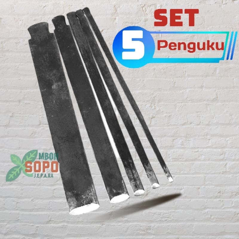 Alat Ukir Jepara, Paket E , isi 5 buah Penguku/Pahat Kuku