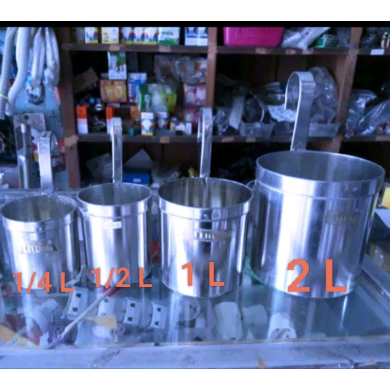 CANTING LITERAN MINYAK /TAKARAN GELAS UKUR MINYAk 1/4 L , 1/2 L, 1 L, 2 L