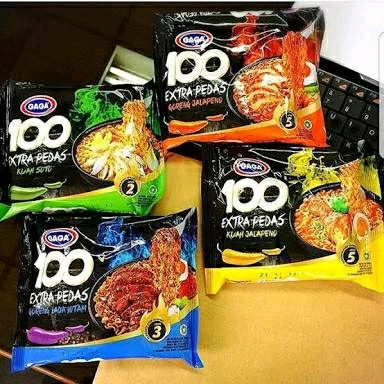 

Gaga Mie Goreng Extra Pedas GAGA 100 Instant Noodle Extra Spicy