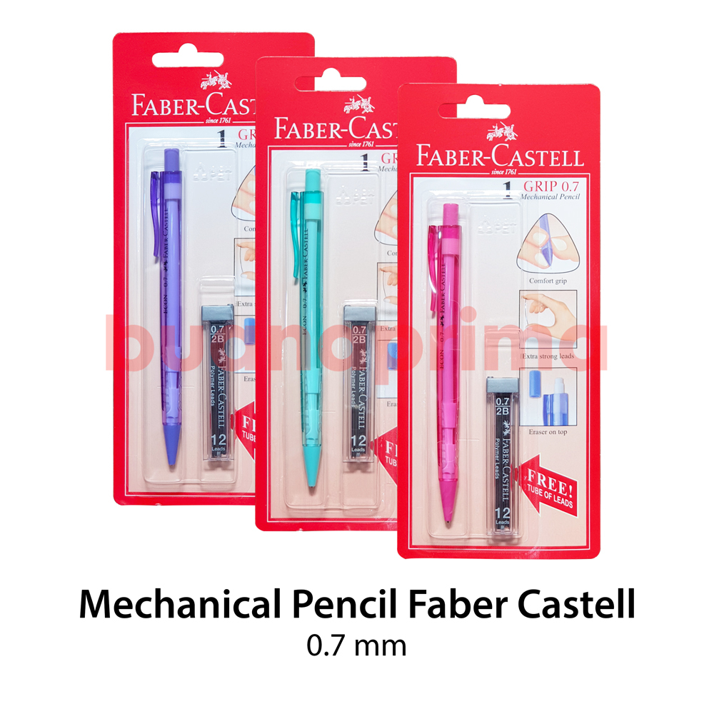 

Pensil Mekanik 0.7 Faber Castell Comfort Grip Set Bonus Lead Pencil