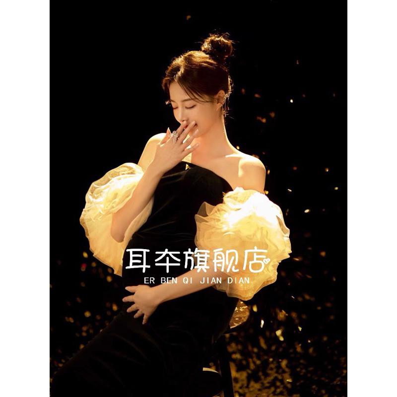 Selena Dress Maternity Gown for Photoshoot Dress Gaun Baju Hamil Hitam Black Dress