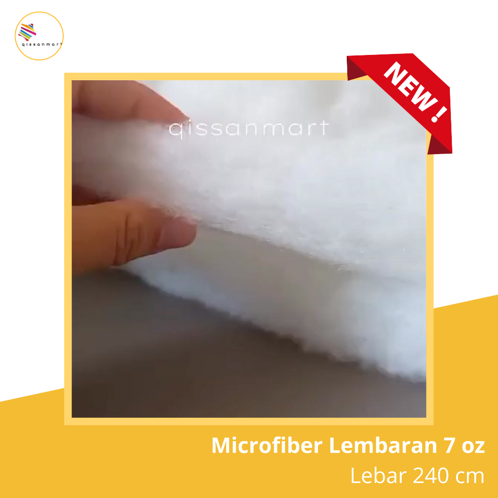 Dacron Lembaran Premiun Tipe Microfiber Lembaran 8oz, Pelapis Bedcover, Lebar 240 cm