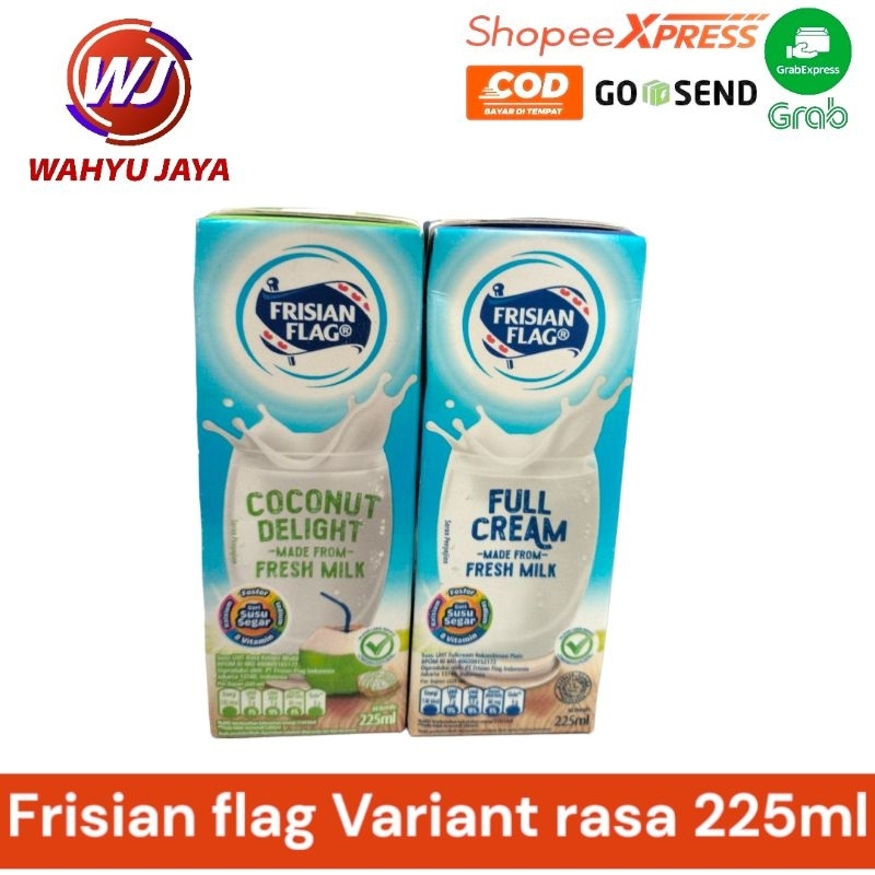 

Frisian flag full cream/coconut Delight freshmilk 225ml