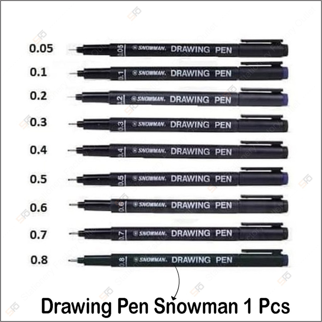 

Spidol Drawing Pen Snowman 0.1 - 0.8