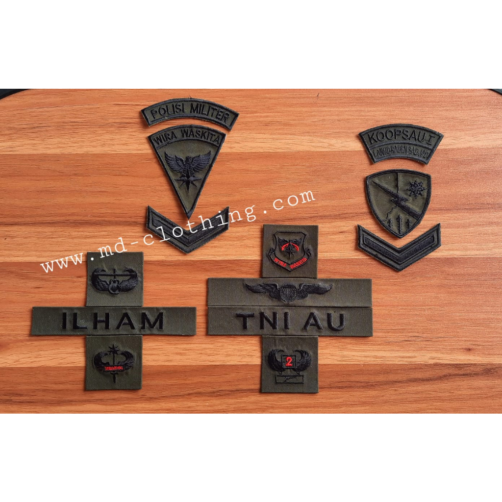 Papan Nama TNI AU mika/ Papan nama TNI AU baru/Papan Nama SBP ukuran baru/Atribut TNI AU SBP/Papan N