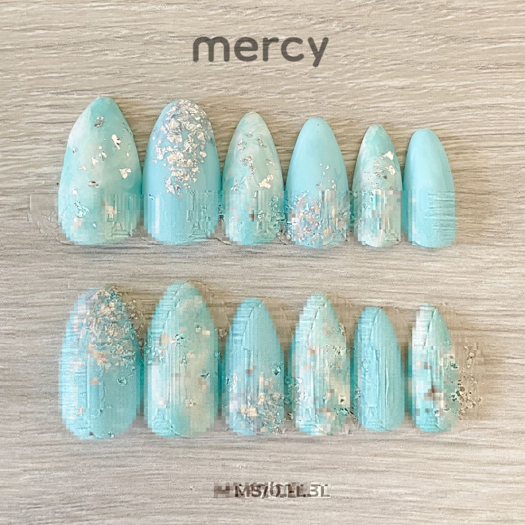 Nail Kuku Palsu Fake Nail Marble Nail Art 3D