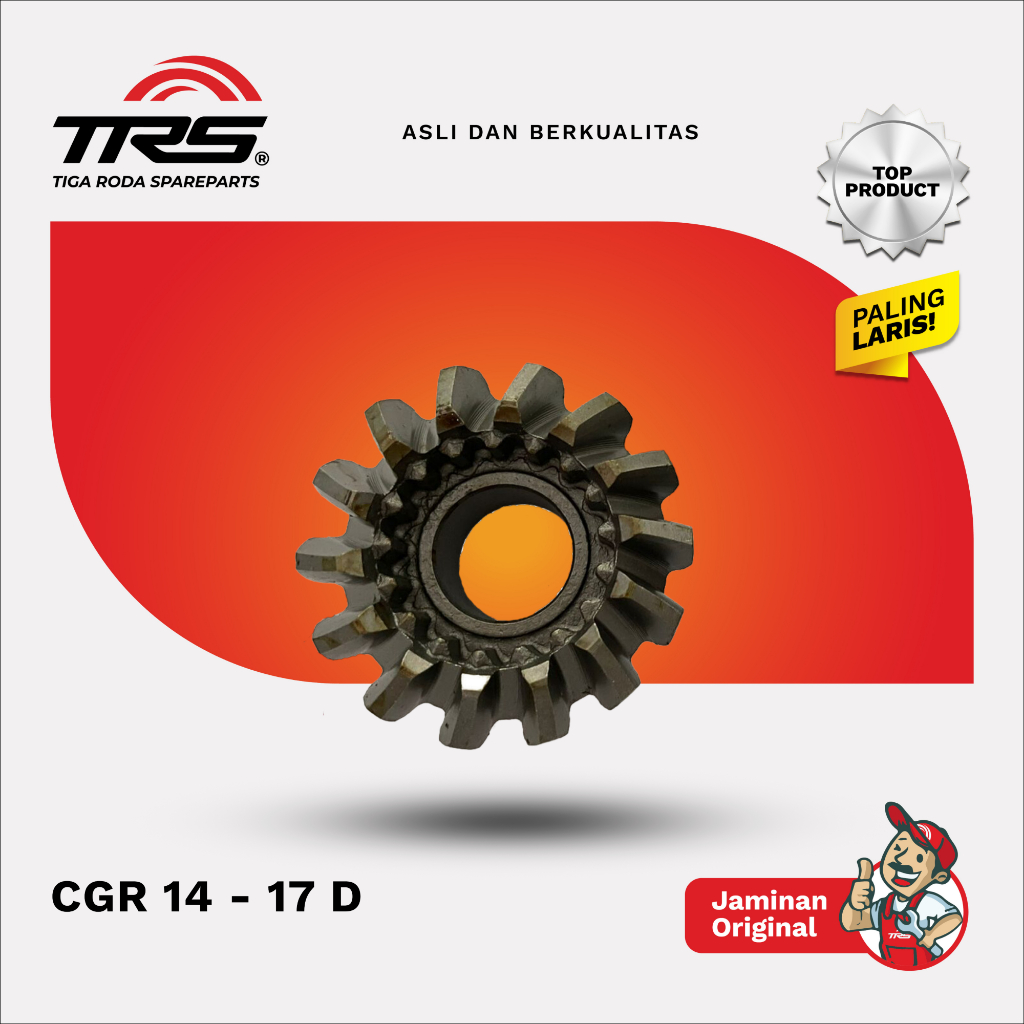 TRS Gigi Gearbox Kanan 14t 17t Kaisar Tossa Nozomi Spareparts Original TRS