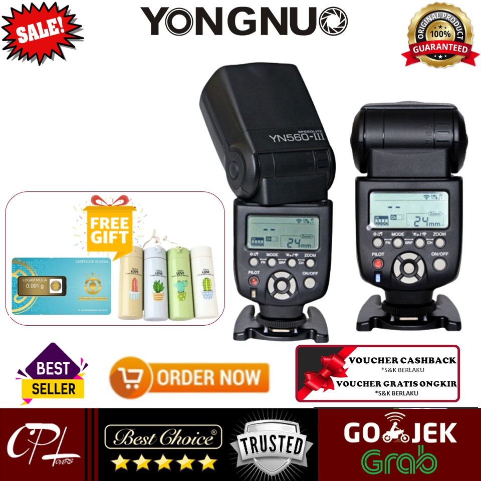 Yongnuo YN-560 III For Canon / Nikon Manual Flash | YN 560 / YN560