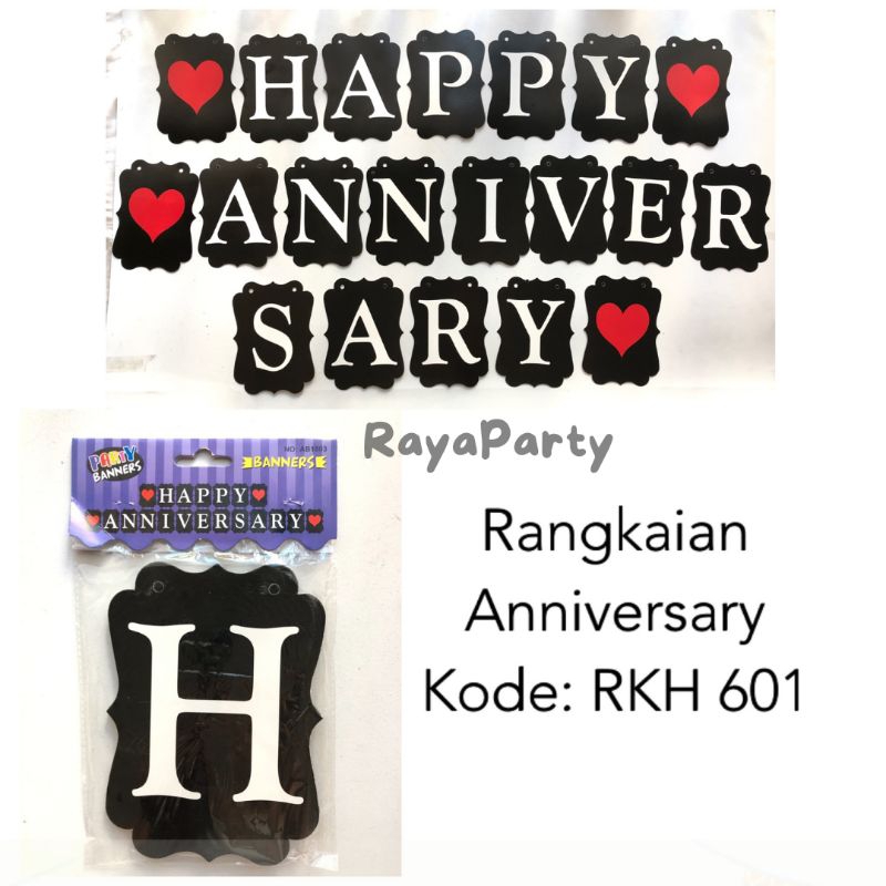 Tulisan Happy Anniversary/ Banner Happy Anniversary/ Rangkaian Anniversarry/ Bunting Flag Happy anni