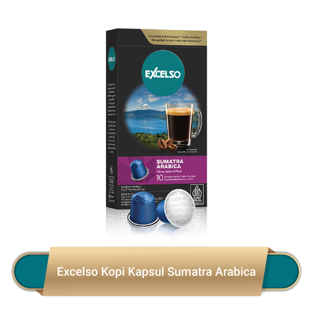 

Excelso sumatra arabica box (10x5,5gr) | kopi capsule | kopi bubuk