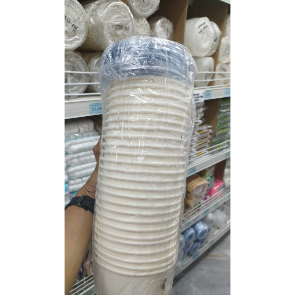 Rice Bowl-Paper Bowl-Mangkok Tempat Nasi Kertas Tutup Bening 25's