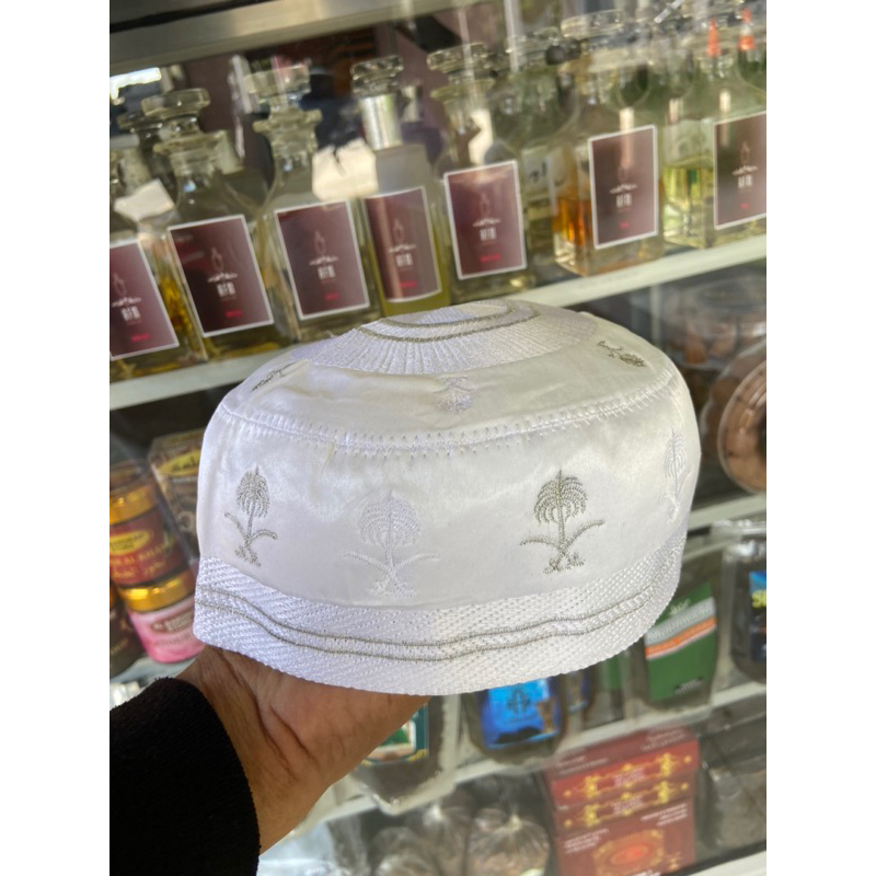 Kopiah Madinah Lokal/Kopiah Motiv Pohon Kurma.