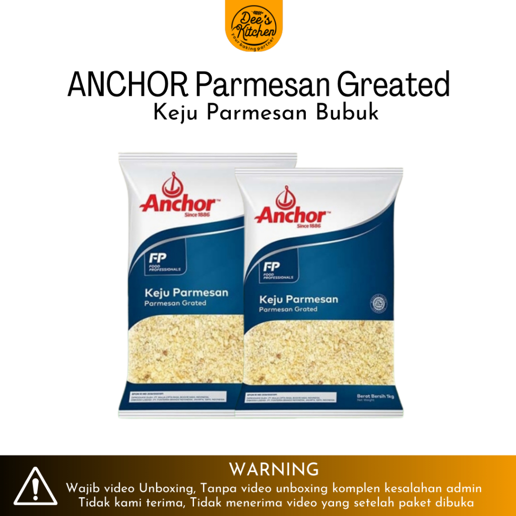 

[Repack 200gr] Anchor Grated Parmesan cheese / Keju Parmesan bubuk /Parmesan serut repack 200gr