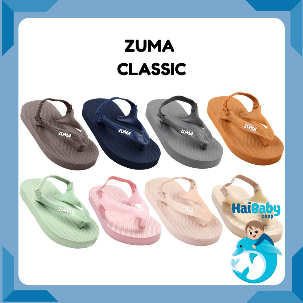 Zuma Baby Classic, Sandal Jepit Bayi Karet Tali Belakang