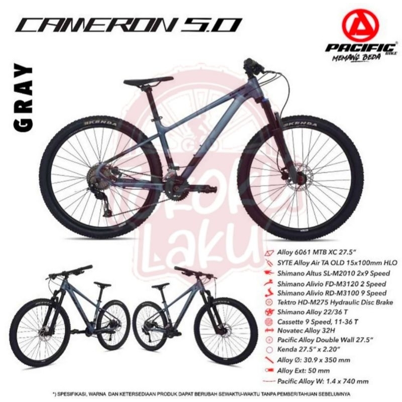 SEPEDA GUNUNG MTB PACIFIC CAMERON 5.0 ALLOY 27,5
