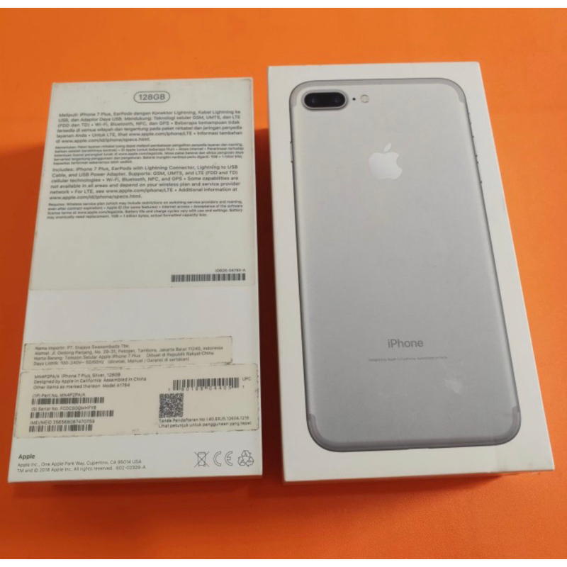 Dus Box iPhone 7 Plus 128GB iBox Silver Original 100% Copotan