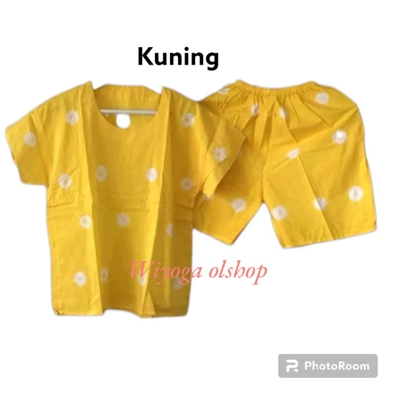 Setelan dewasa / setelan gogo / baju tidur / setelan jumputan lengan pendek /setelan gogo jumputan  