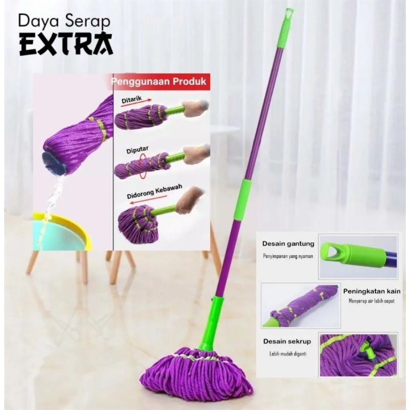 Pel Lantai Putar Otomatis | Pel lantai | Twist mop|Pel lantai praktis