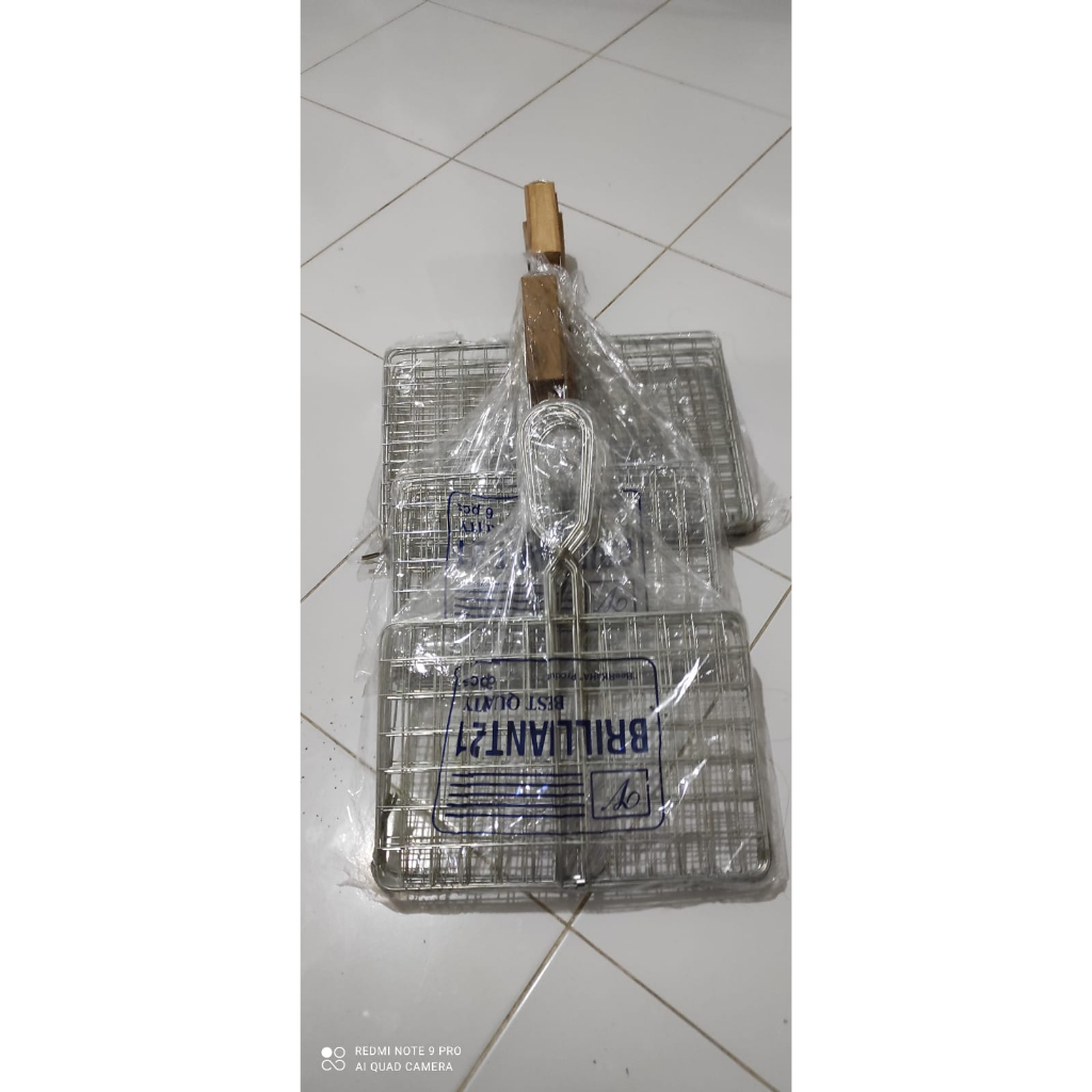 Panggangan JUMBO 40x30 cm / Alat Pangangan Jepit -Sate / Ikan / Ayam / Roti Bakar DLL- Alat Bakaran
