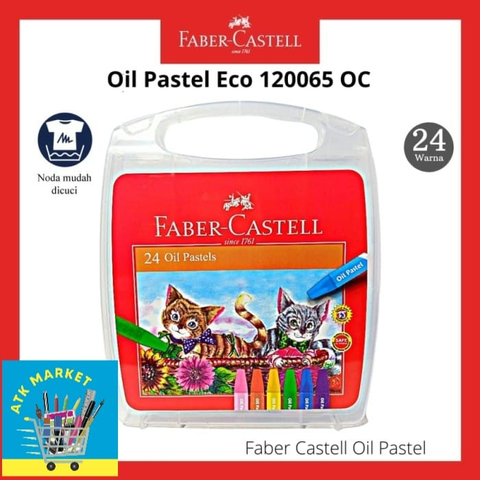 

Crayon / Krayon Faber Castell ECO Oil Pastel Set 24 warna / OIL PASTEL HEXAGONAL 24 warna