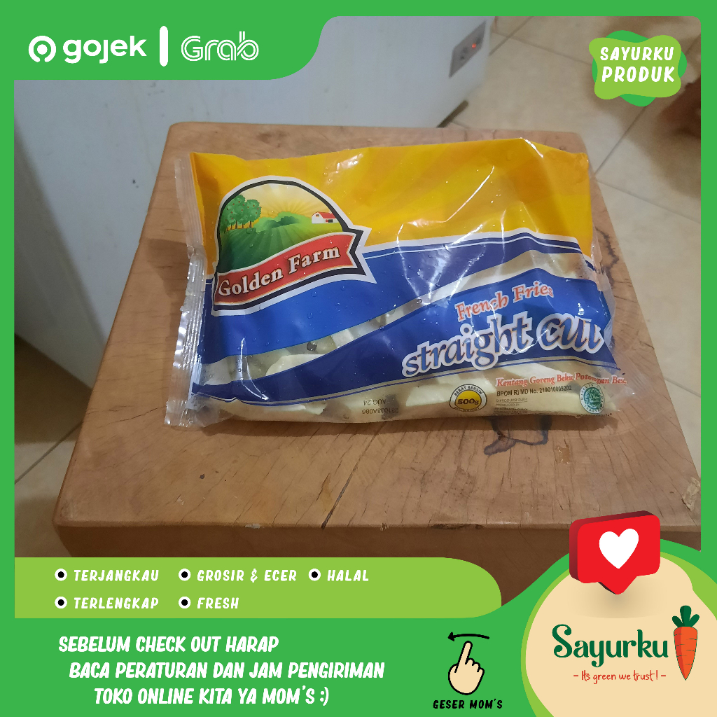 

GOLDENFARM FRENCH FRIES STRAIGHT CUT 500GR