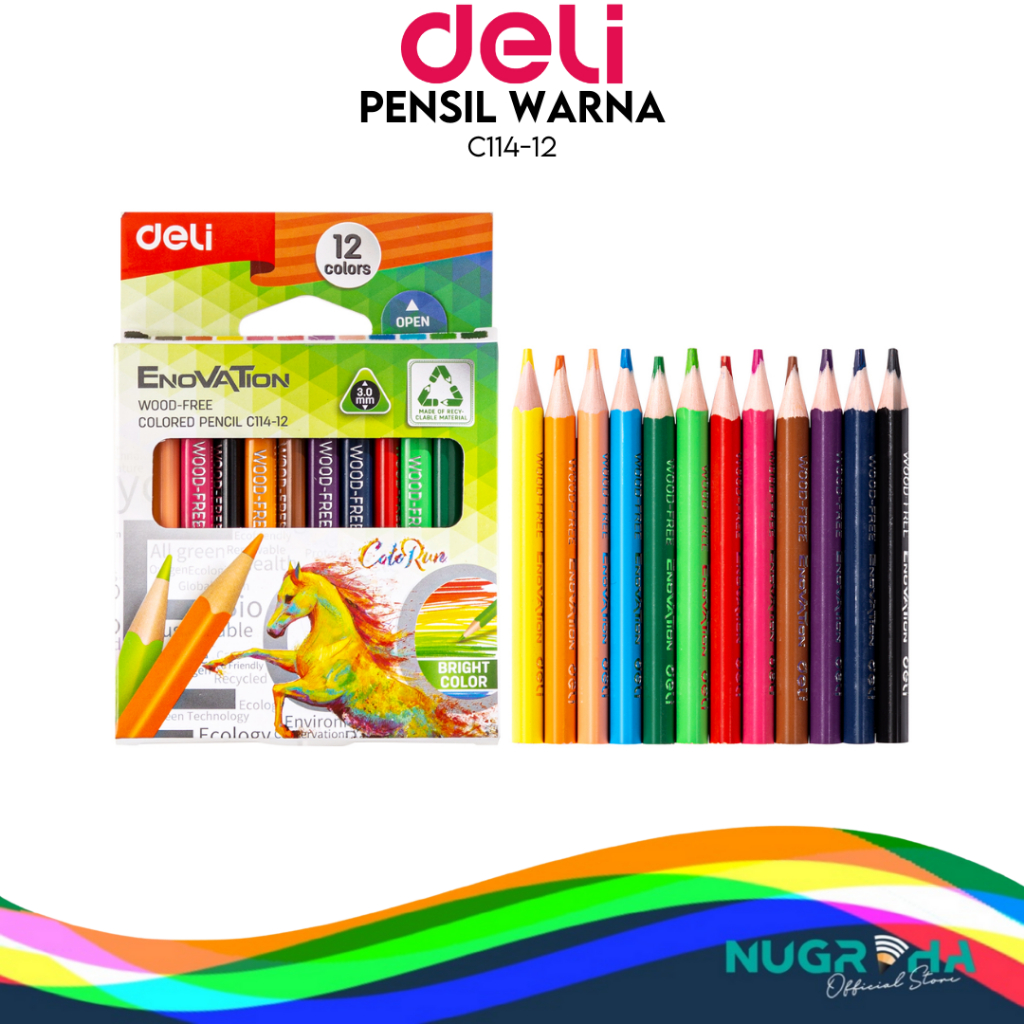 

DELI PENSIL WARNA 12 WARNA PENDEK C11412