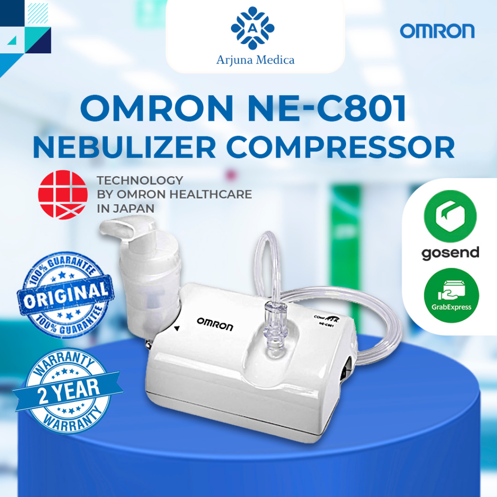 Nebulizer Compressor Omron NE-C801 | Nebu Alat UAP | Nebulizer Portable | Nebulizer Anak Bayi Dewasa