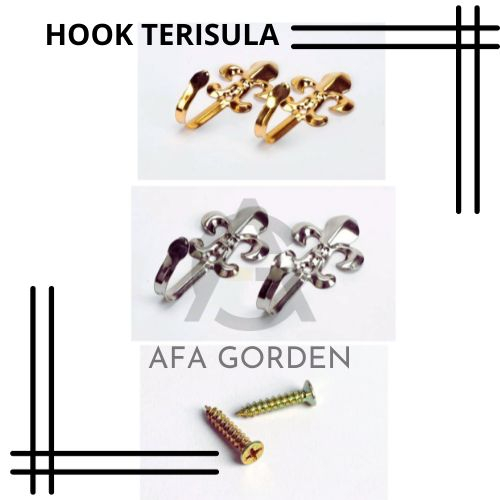 hook gorden model terisula terbuat dari besi sudah pree sekrup